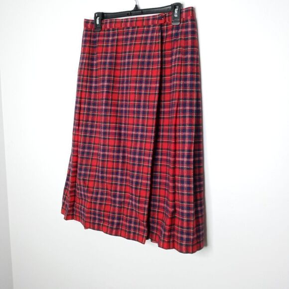 Vintage Pendleton plaid wool wrap skirt - Picture 2 of 7